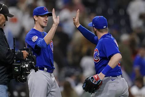 First, because the Cubs had only four hits all singles. . Cubs padres score